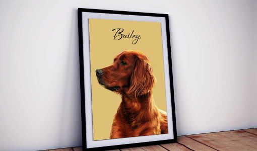 framed pet portraits
