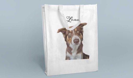 pet portrait tote bags